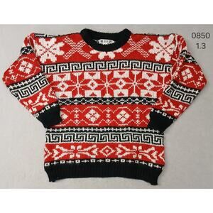 One Step Up (Medium) Unisex Multicolor Crew Neck Ugle Xmas Sweater